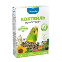 Природа Коктейль Лугові трави + насіння льону корм для хвилястих папуг 500 г (4823082413416) 