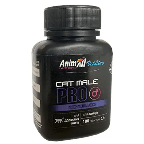 AnimAll VetLine Cat Male PRO вітаміни для котів 100 таблеток (4820150205539)