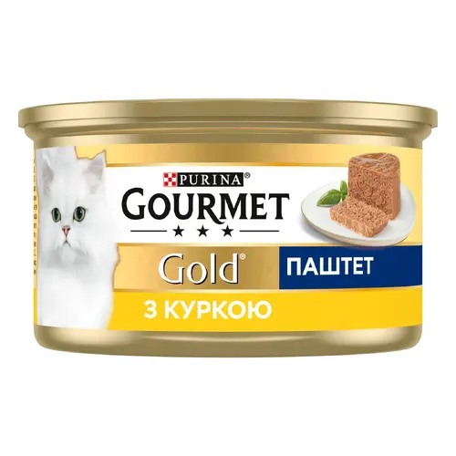Gourmet Gold ВОЛОГИЙ КОРМ Преміум коти (паштет з куркою) 85 г