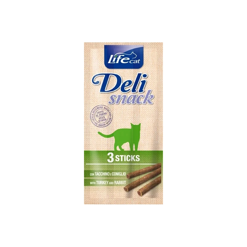 Lifecat Snack лакомство для кошек 15 г - с индейкой и кроликом (8034105422209) 