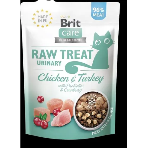 Brit Care Raw Treat Urinary ЛАСОЩІ Супер-преміум коти (з куркою та індичкою) 40 г