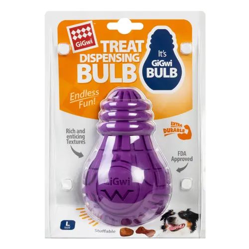 GiGwi Bulb Rubber Лампочка іграшка для собак 9х13 см - гумова, фіолетова (4823089352961)