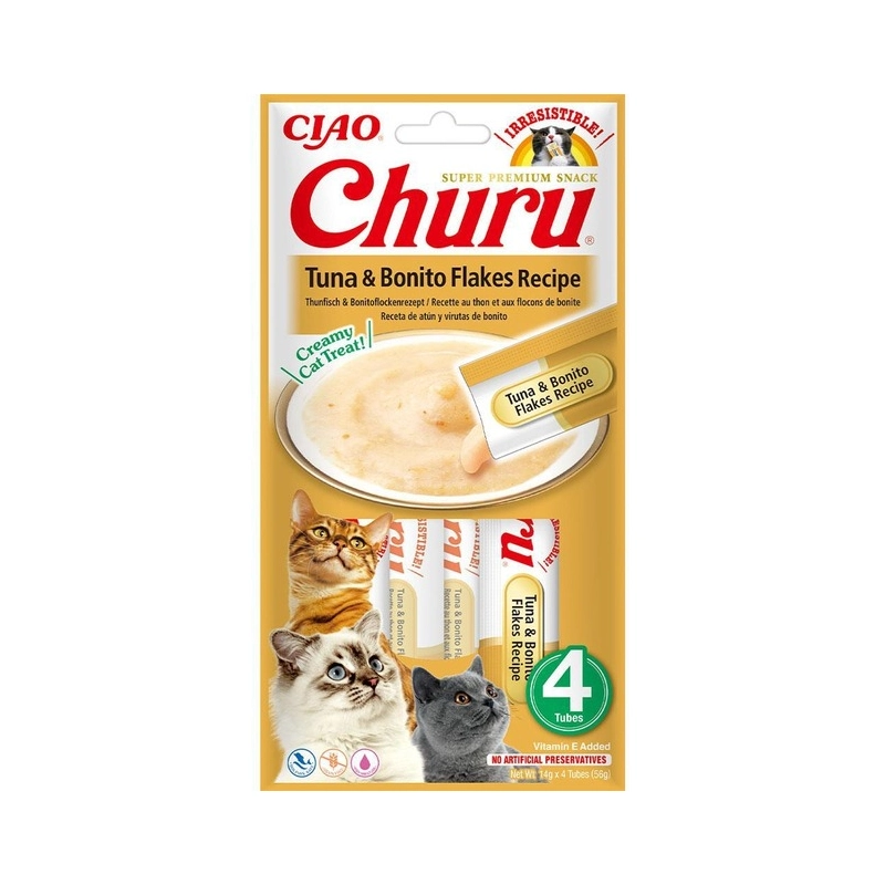 Inaba Ciao Churu ЛАСОЩІ Холістік коти (з тунцем та пластівцями боніто) 14 г 
