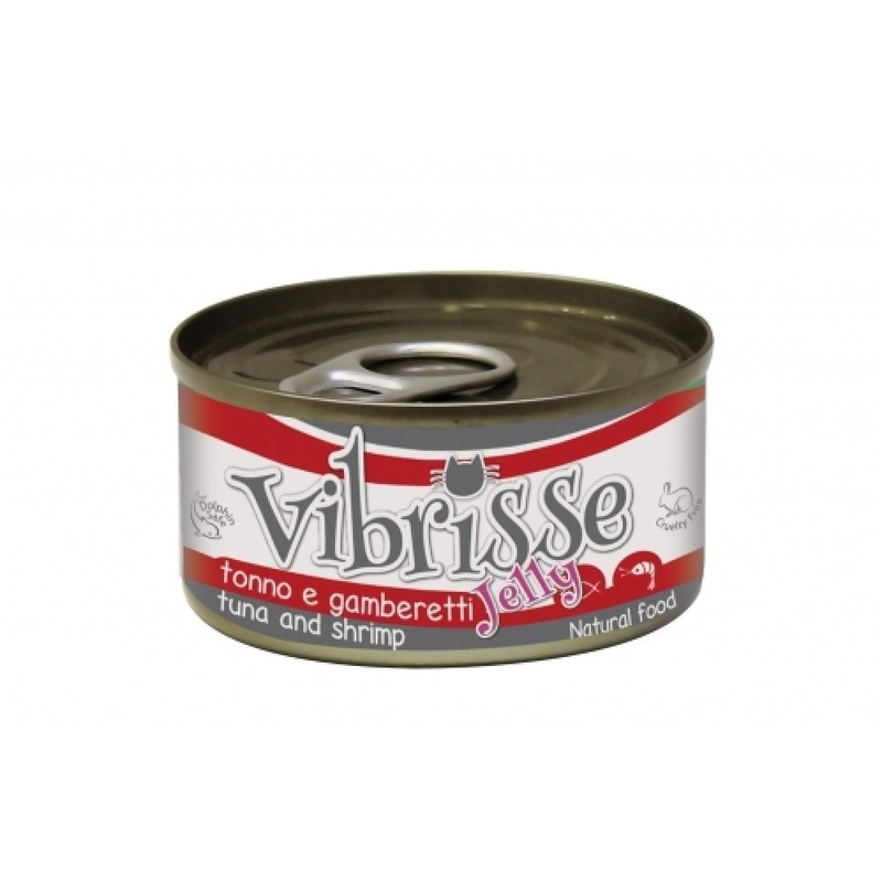 Vibrisse влажный корм для кошек 70 г - с тунцом и креветками в желе (8023222154254) 