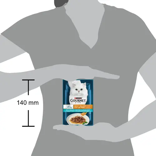 Gourmet Perle Trionfo di salsa ВОЛОГИЙ КОРМ Преміум коти (з тунцем) 85 г