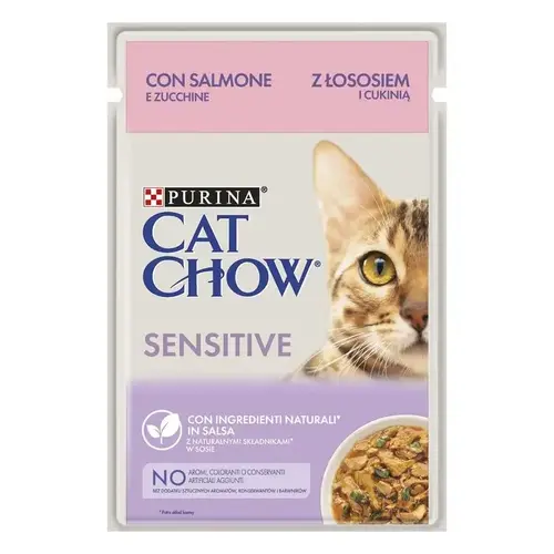 Cat Chow Sensitive ВОЛОГИЙ КОРМ Економ коти (з чутливим травленням) 85 г