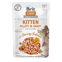 Brit Care Kitten Fillets in Gravy ВОЛОГИЙ КОРМ Супер-преміум кошенята (з лососем) 85 г 