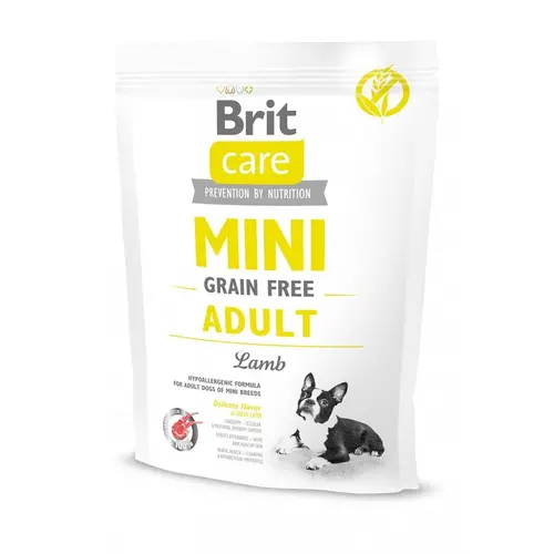 Brit Care MINI Grain-Free ADULT Lamb сухий корм для собак дрібних порід беззерновий 400 г - з ягням (8595602520114)