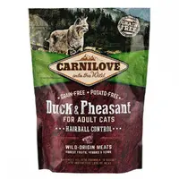 Carnilove Hairball Control сухой корм для кошек для вывода шерсти 400 г - с уткой и фазаном (8595602512355) 