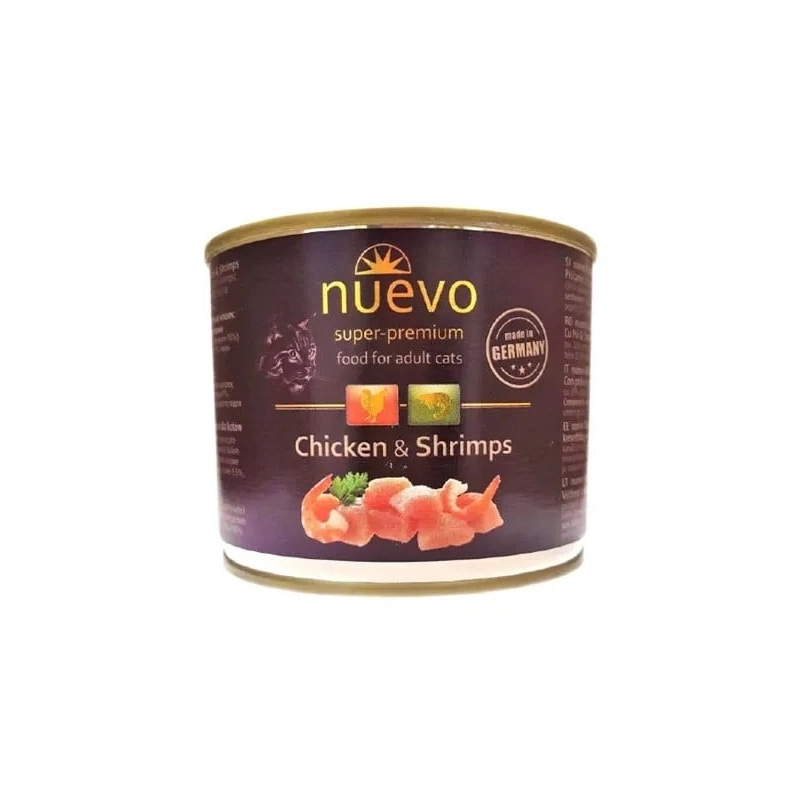 Nuevo Adult Chicken&Shrimp влажный корм для кошек 200 г - с курицей и креветками (4250231595172) 