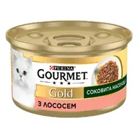 Gourmet Gold ВОЛОГИЙ КОРМ Преміум коти (з лососем) 85 г 