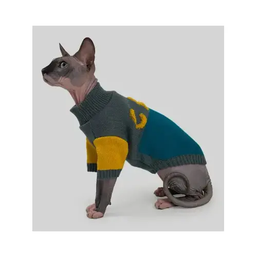 Dogs Bomba CAT светр для котів 4 - в'язаний, зелено-сірий (2000000054155)