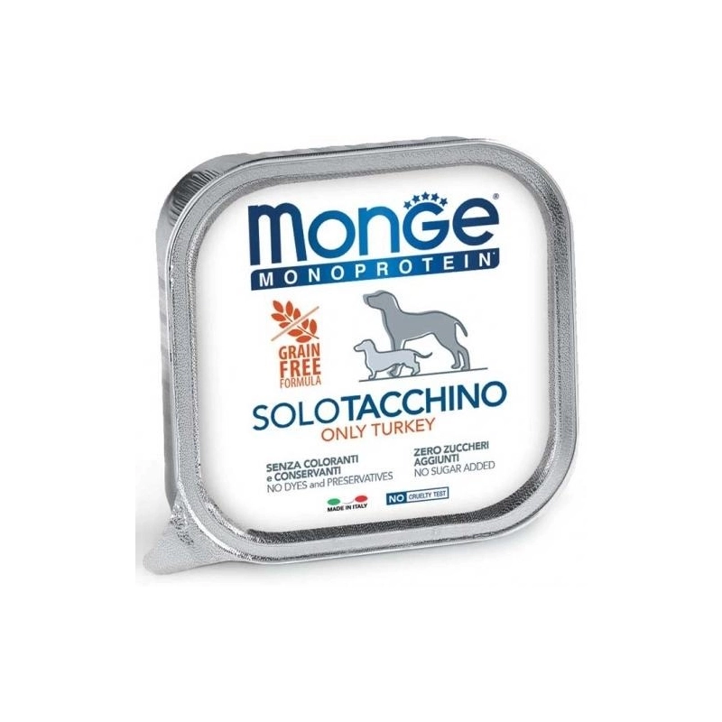 Monge MonoProtein SOLO Turkey монопротеїновий вологий корм для собак 150 г - з індичкою (8009470014144) 