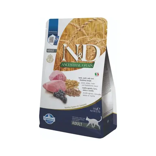 Farmina N&D Ancestral LG Adult Lamb&Blueberry сухий корм для котів 300 г - з ягням та голубикою (8010276021564)