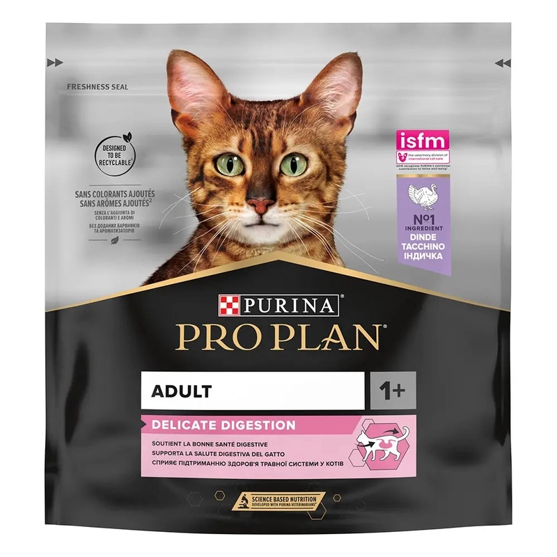 Purina Pro Plan Adult Delicate Digestion сухий корм для котів з чутливим травленням 400 г - з індичкою (7613033568671)  - фото 6