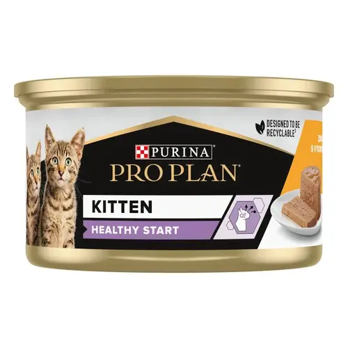 Purina Pro Plan Kitten Healthy Start Nutrisavour ВОЛОГИЙ КОРМ Холістік кошенята (з куркою) 85 г