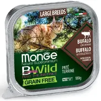 Monge Bwild GF Large Breeds ВОЛОГИЙ КОРМ Супер-преміум коти (з буйволом та овочами) 100 г 