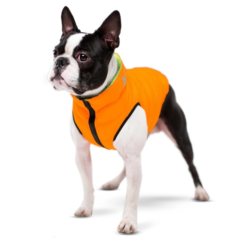 AiryVest куртка двостороння для собак L 55 - помаранчево-салатова (4823089300184)  - фото 1