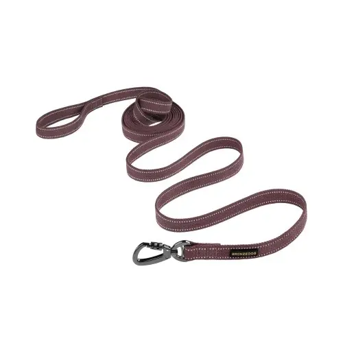 Bronzedog повідець з карабіном для собак S - брезентовий, черрі (2007033030729)
