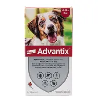 Bayer Advantix краплі для собак 2.5 мл/піпетка - від бліх, кліщів і комарів, 10-25 кг (4007221047247) 