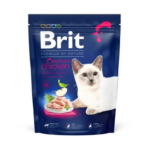 Brit Premium by Nature Sterilised сухой корм для стерилизованных кошек 300 г - с курицей (8595602552993)