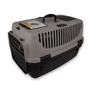 Irak Plast PT-110 переноска для котів та собак 55?36.5?33 см - сіро-чорна (8696219414985) 