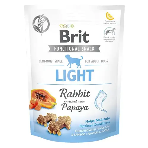 Brit Care Functional Snack Light Rabbit Papaya ЛАСОЩІ Супер-преміум собаки (з кроликом та папаєю) 150 г