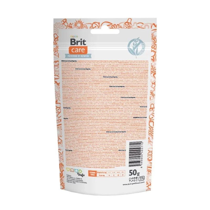 Brit Care Digestion Functional Snack ЛАСОЩІ Супер-преміум коти (з тунцем) 50 г  - фото 1