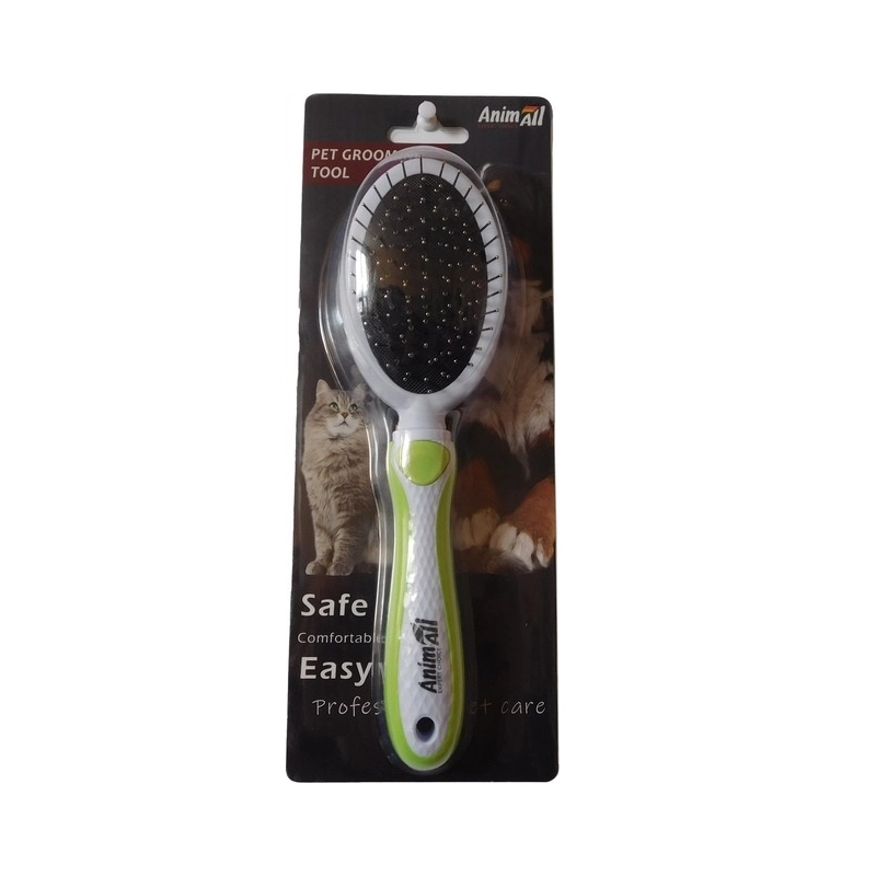 AnimAll Groom гребінець-щітка для собак 2в1 - зелена (2000981168339) 