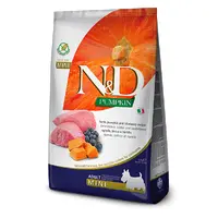 Farmina N&D ADULT MINI Grain-Free PUMPKIN Lamb&Blueberry СУХИЙ КОРМ Холістік собаки дрібних порід (з ягням та чорницею) 7 кг 