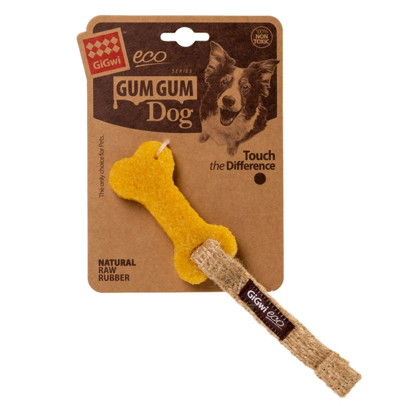 GiGwi Suppa Puppa Маленька кістка іграшка для собак 9 см - з пищалкою, каучукова (4823089352145) 