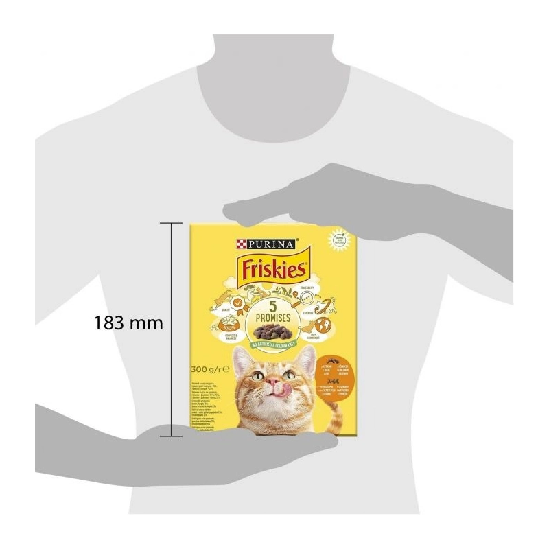 Friskies сухий корм для котів 300 г - з куркою та овочами (7613031868247)  - фото 5