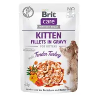 Brit Care Kitten Fillets in Gravy ВОЛОГИЙ КОРМ Супер-преміум кошенята (з індичкою) 85 г 