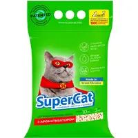 SuperCat зелений наповнювач для котячого туалету 3 кг - з ароматизатором (4820082490225) 