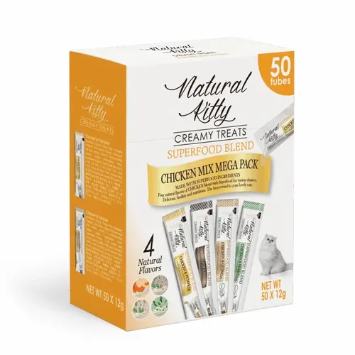 Natural Kitty Creamy Treats Superfood Blend ЛАСОЩІ Холістік коти (з куркою) 12 г