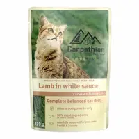 Carpathian Pet Food Lamb in sauce ВОЛОГИЙ КОРМ Premium коти (з ягням в білому соусі) 100г 