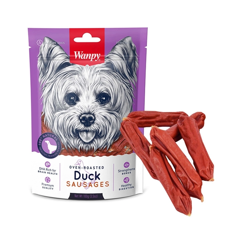 Wanpy DUCK & SAUSAGES ЛАСОЩІ Premium собаки (сосиски) 100 г 