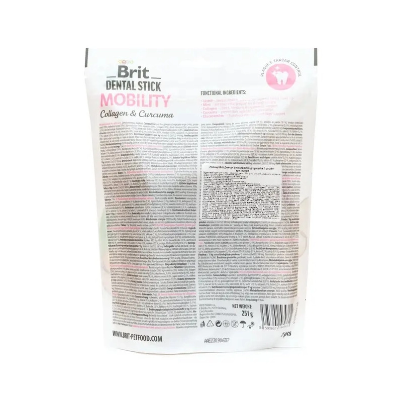 Brit Dental Stick Mobility ЛАСОЩІ Супер-преміум собаки (для мобільності суглобів) 251г  - фото 1