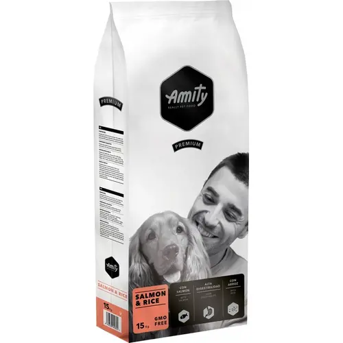 Amity Premium Salmon & Rice СУХИЙ КОРМ Premium собаки (з лососем і рисом) 15 кг