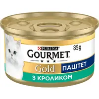 Gourmet Gold ВОЛОГИЙ КОРМ Преміум коти (паштет з кроликом) 85 г 