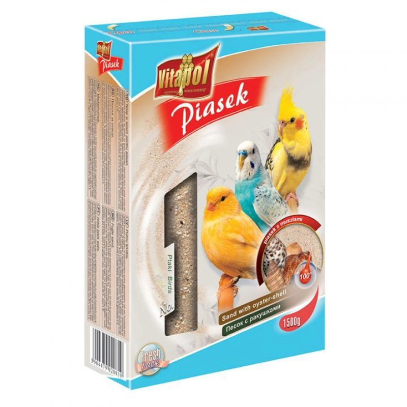 Vitapol пісок для птахів 1.5 кг - з морськими мушлями (5904479020819) 