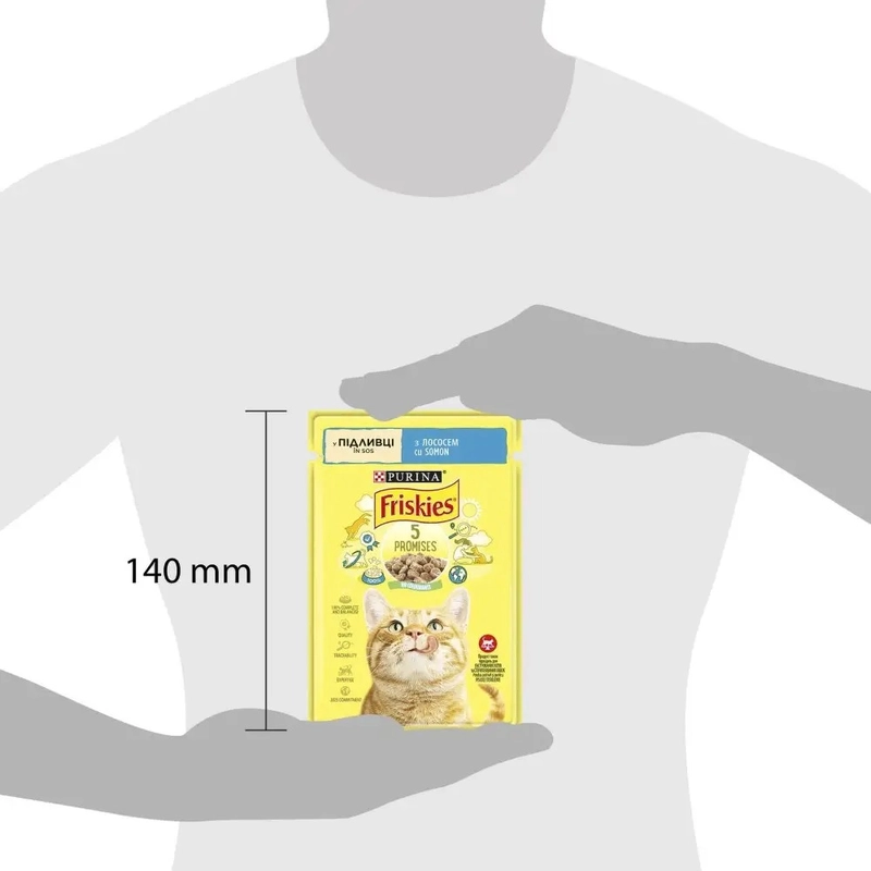 Friskies ВОЛОГИЙ КОРМ Економ коти (з лососем) 85 г  - фото 3