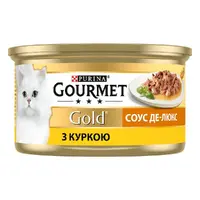 Gourmet Gold влажный корм для кошек 85 г - с курицей в соусе Де-Люкс (7613036705103)  - фото 1