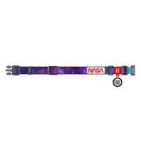 WAUDOG Nylon нашийник для собак M - з QR паспортом, з малюнком NASA21, нейлоновий, блакитний (4823089312156)  - фото 1