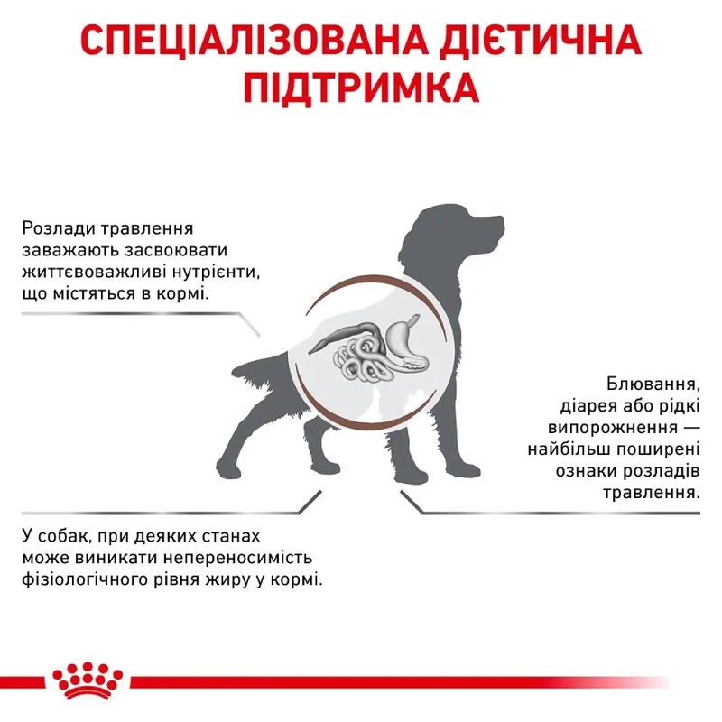 Royal Canin VETERINARY GASTROINTESTINAL LOW FAT сухий корм-дієта для собак 1.5 кг (3182550771153)  - фото 1