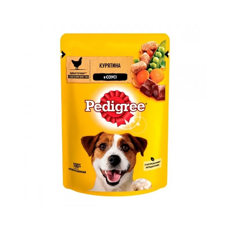 Pedigree ВОЛОГИЙ КОРМ Економ собаки (з куркою та овочами) 100 г  - фото 1