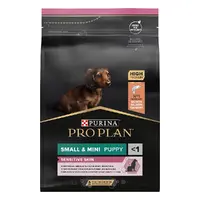 Purina Pro Plan Small & MINI Puppy 1< Sensitive Skin СУХИЙ КОРМ Супер-преміум цуценята малих порід (з лососем) 3 кг 