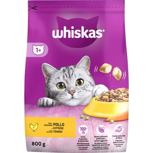 Whiskas сухой корм для кошек 800 г - с курицей (5998749144367)