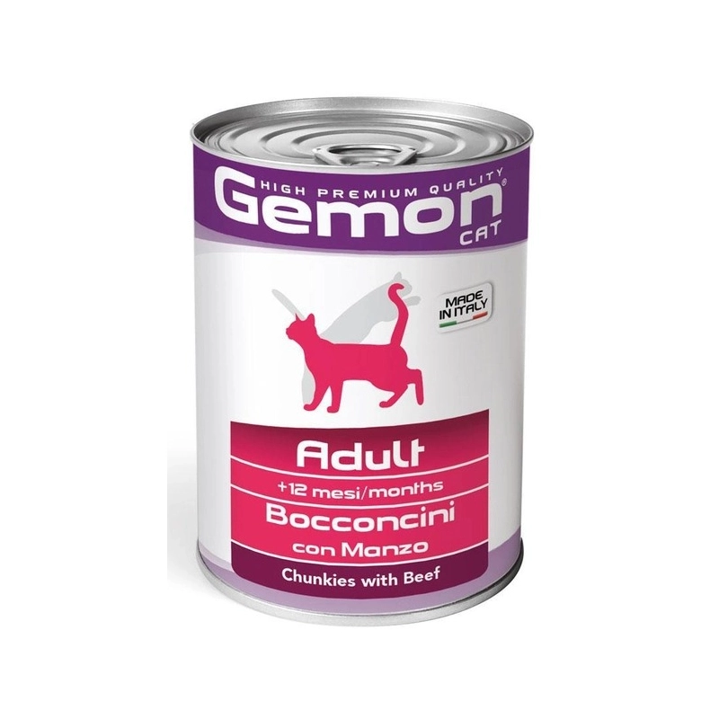 Gemon Adult влажный корм для кошек 415 г - с говядиной (8009470300704) 