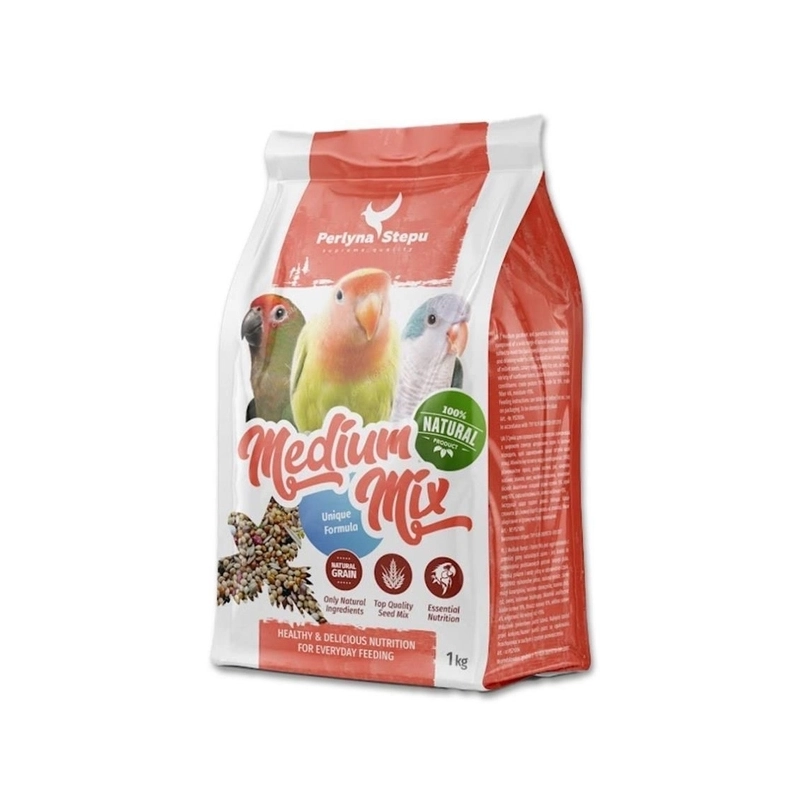 Perlyna Stepu Medium Mix корм для середніх папуг 1 кг (4820249830048) 